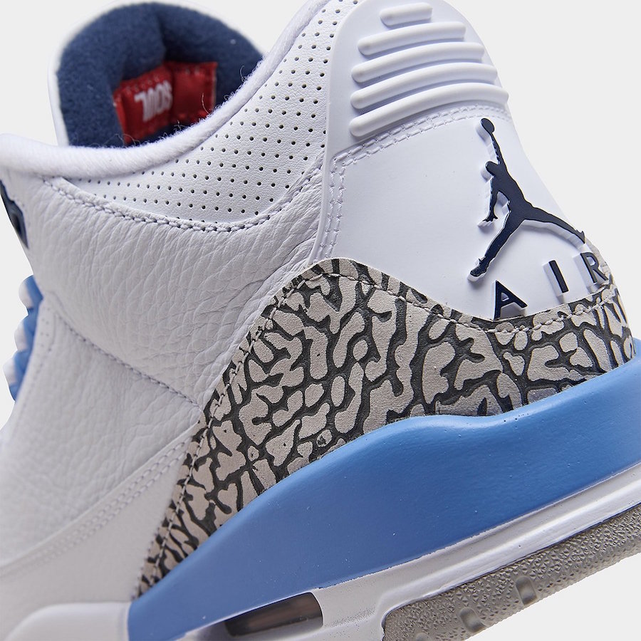 AJ3,Air Jordan 3,CT8532-104,发售 北卡 Air Jordan 3 最新实物细节图释出!下月初发售! AJ3,Air Jordan 3,CT8532-104,发售 北卡 Air Jordan 3 最新实物细节图释出!下月初发售!