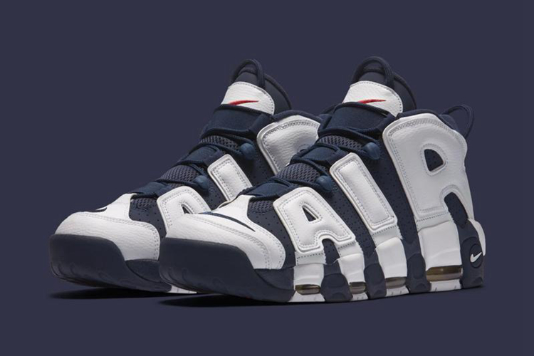 皮蓬经典 pe 版本!air more uptempo 奥运配色复刻回归!
