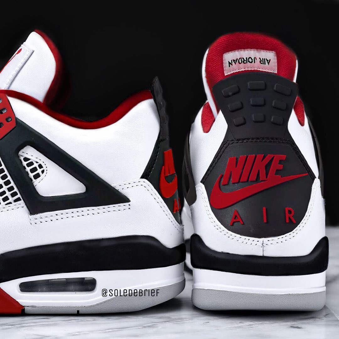 Air Jordan 4,AJ4,发售,Fire red  元年 Nike Air 后跟！传言白红 Air Jordan 4 年底复刻回归！