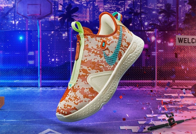 Nike,PG4 GE,Digi-Camo  巨星战靴登陆 NBA 2K！数码迷彩 Nike PG4 GE 明日发售！