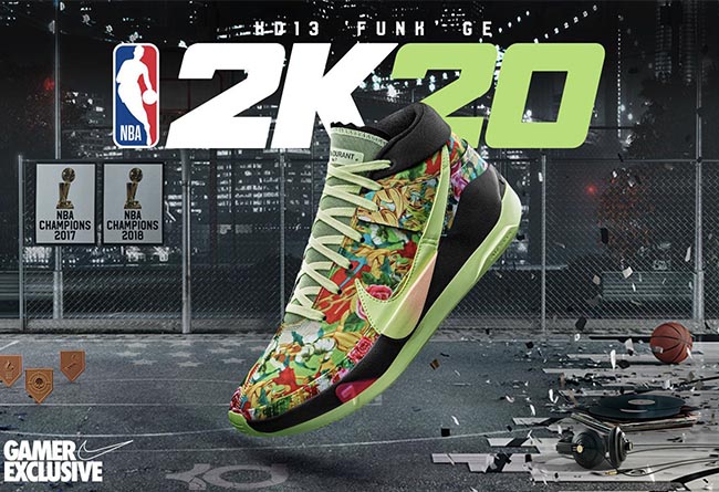 Nike,KD 13,Funk,2K,GE  又一款 2K 巨星战靴曝光！花卉 Nike KD 13 GE 即将发售！
