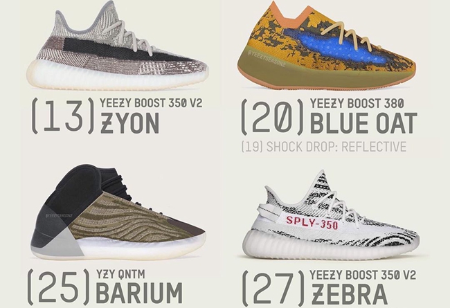 Yeezy,350,Zyon,FZ1267,380,Blue  4 双 Yeezy 下月发售！不仅有斑马 350，还有 YZY 篮球鞋！