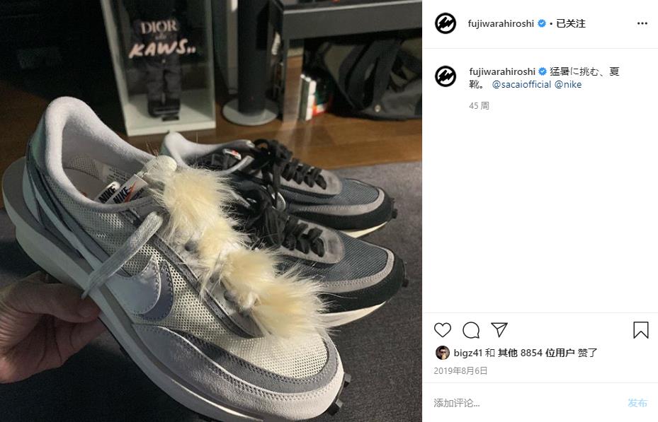 惊了!藤原浩居然穿了双 sacai x fragment x nike 三方联名?