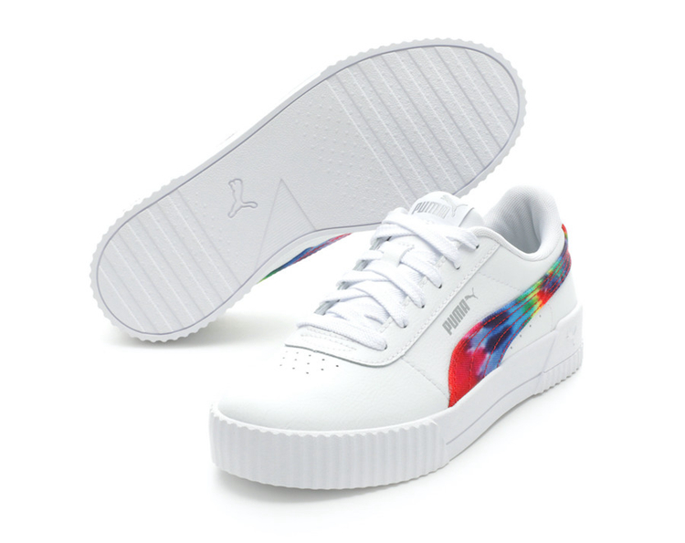 PUMA,Carina,Tie Dye,368670-01  扎染 Logo 点缀！全新 PUMA 小白鞋太有夏天的感觉！