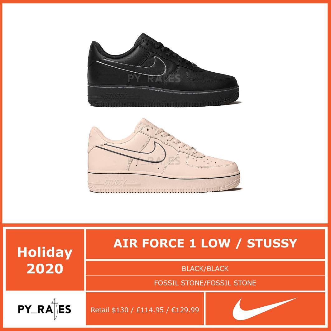 tan stussy af1