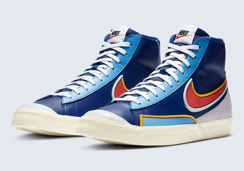 Nike,Blazer Mid '77,D/MS/X,DA7  三色叠加 Swoosh Logo！全新 Blazer Mid '77官图释出！