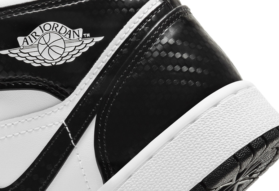 碳纤维,纹理,鞋身,黑白,Air,Jordan,Mid,官图  碳纤维纹理鞋身！黑白 Air Jordan 1 Mid 官图曝光！