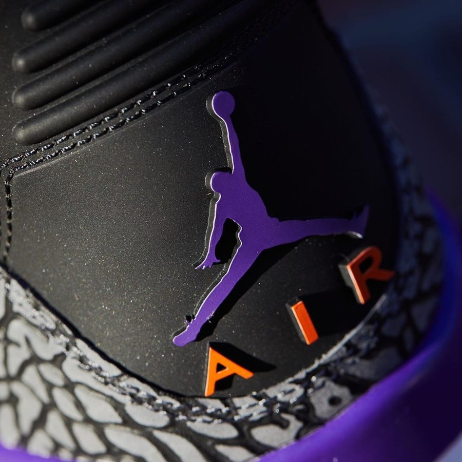 Air Jordan 3,AJ3,CT8532-050,发售  更像太阳配色！黑紫 Air Jordan 3 最新美图来了！本周发售！