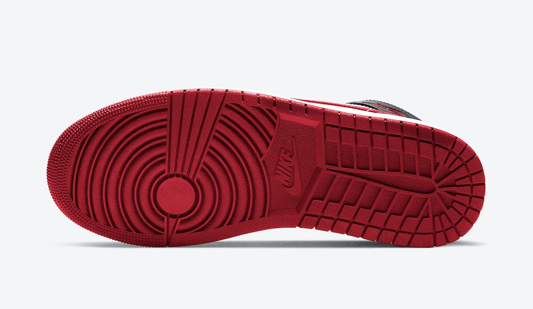 Air Jordan 1 Mid,Metallic Red,  红色 Swoosh 超吸睛！「银脚趾」AJ1 Mid 官图曝光！