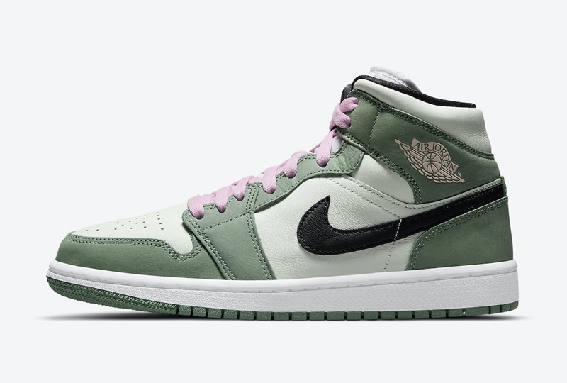 neon green and white jordans