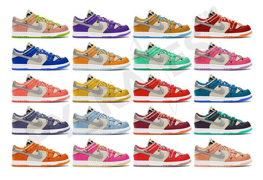 Virgil,THE 20,OFF-WHITE,Nike,D  Virgil「THE 20」曝光！二十双 OW x Dunk Low 传闻秋季发售！
