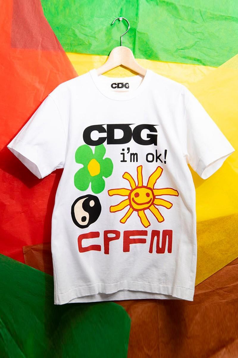CDG,Cactus Plant Flea Market,川  超可爱涂鸦加持！CDG x CPFM 联名 T 恤明日发售！