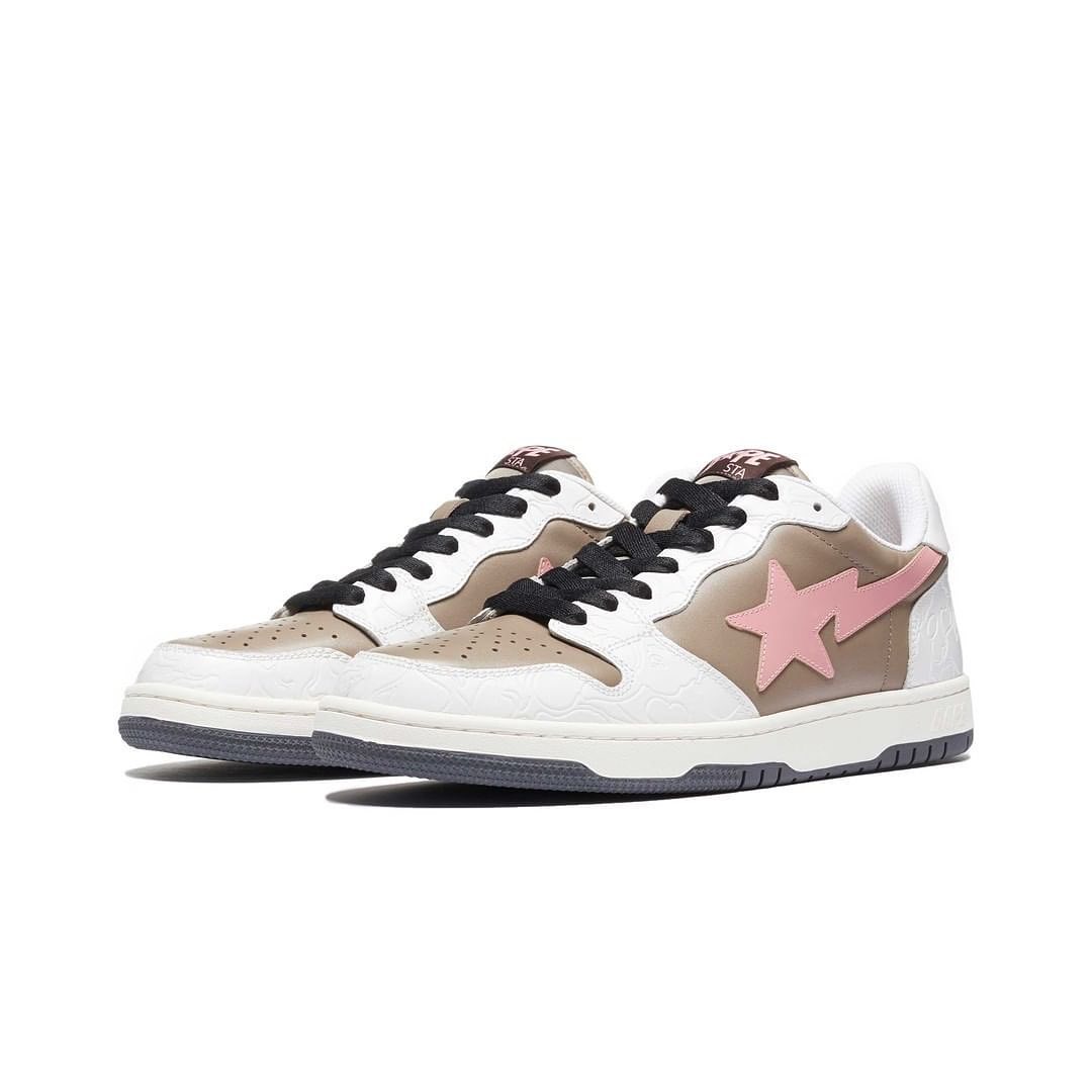 bape sk8 brown ivory
