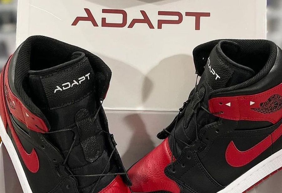 Air Jordan 1,Adapt,Air Jordan  求求了快市售！自动系带黑红 AJ1 Adapt 实物曝光！