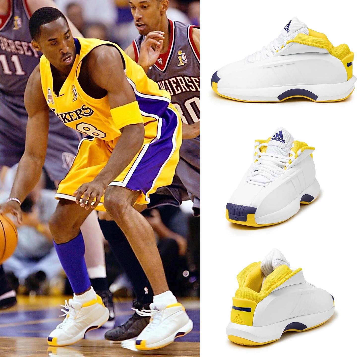 adidas,Crazy 1,Lakers Home,GY8  下一双科比球鞋复刻！时隔 16 年回归的「湖人配色」！