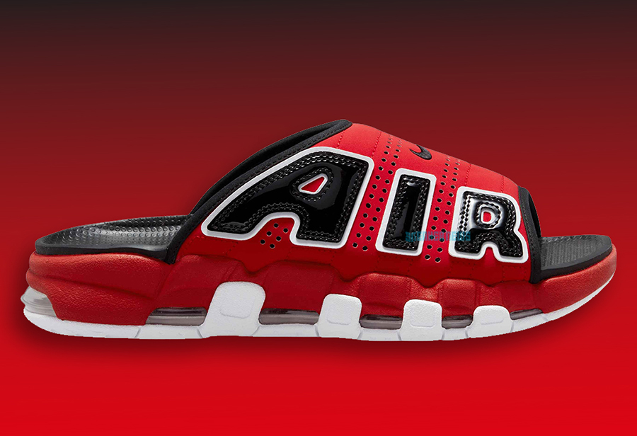 Nike,Air More Uptempo Slide,Ho  一双比一双帅！公牛配色「大 AIR」拖鞋实物曝光！