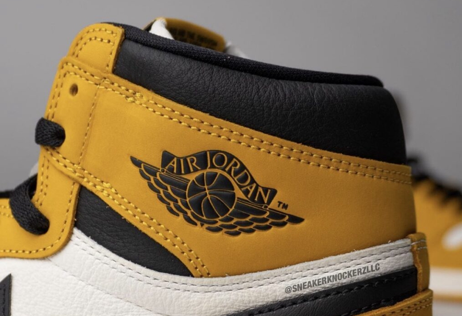 Air Jordan 1 High OG,Yellow Oc  鞋舌标签有点特别！新配色 AJ1 实物曝光！