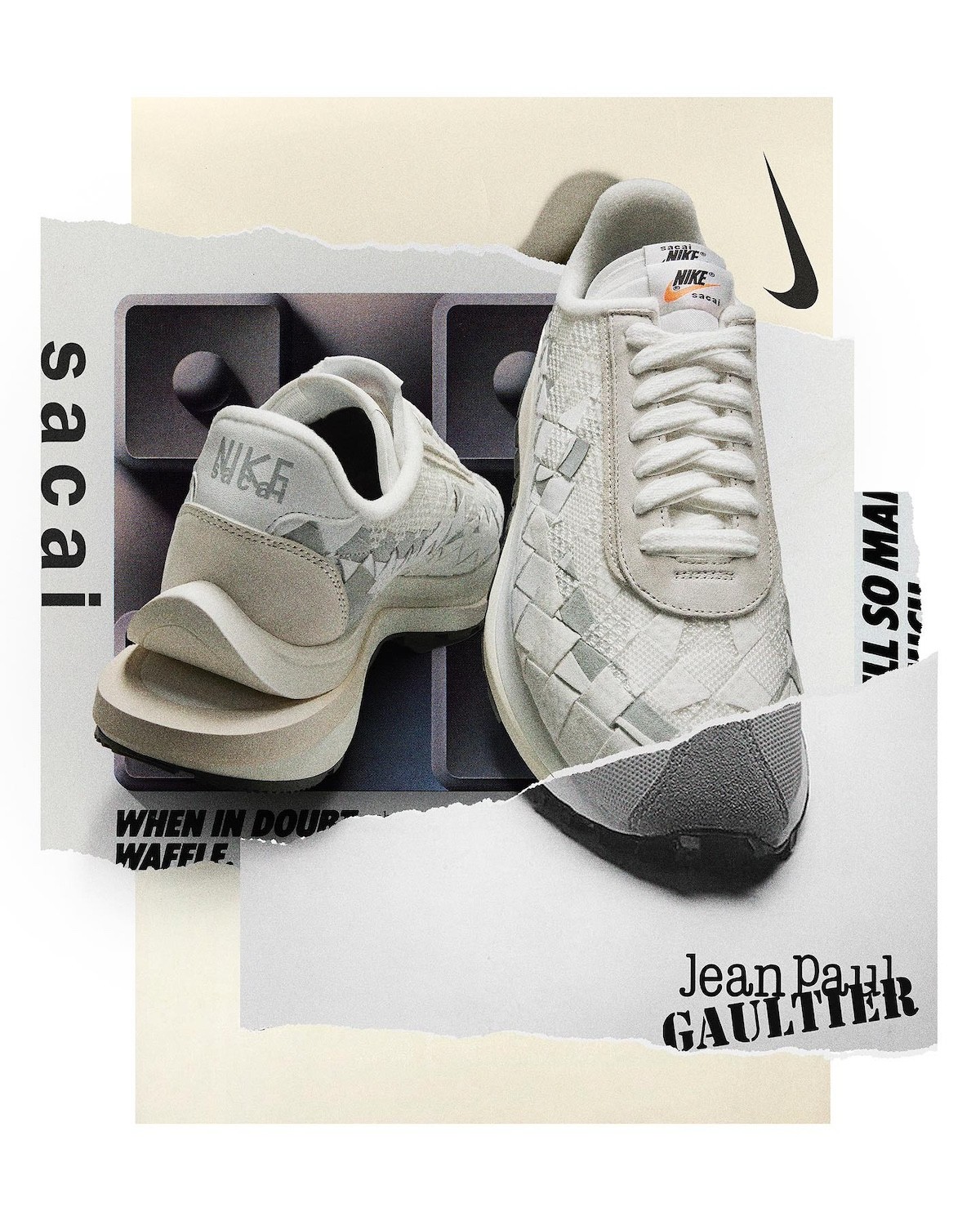 Jean Paul Gaultier,Sacai,Nike  无预警曝光！sacai x Nike「三方联名」下周登场！