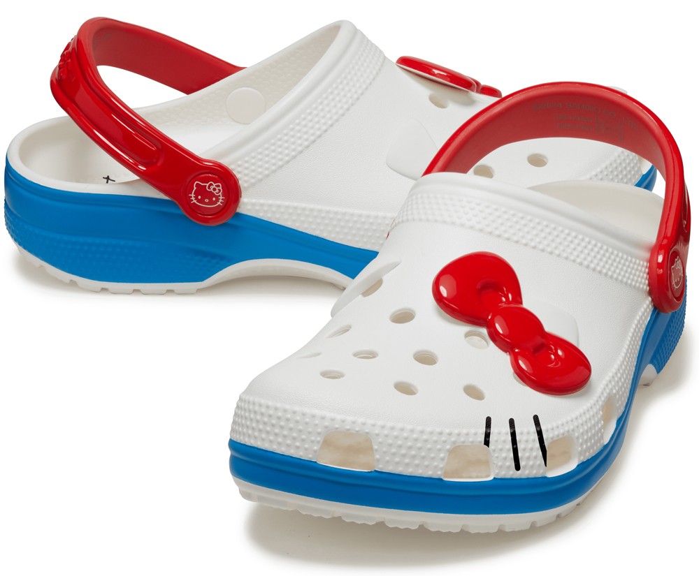 Crocs,Hello Kitty Clog​  少女心爆棚！Hello Kitty 联名鞋要来了！