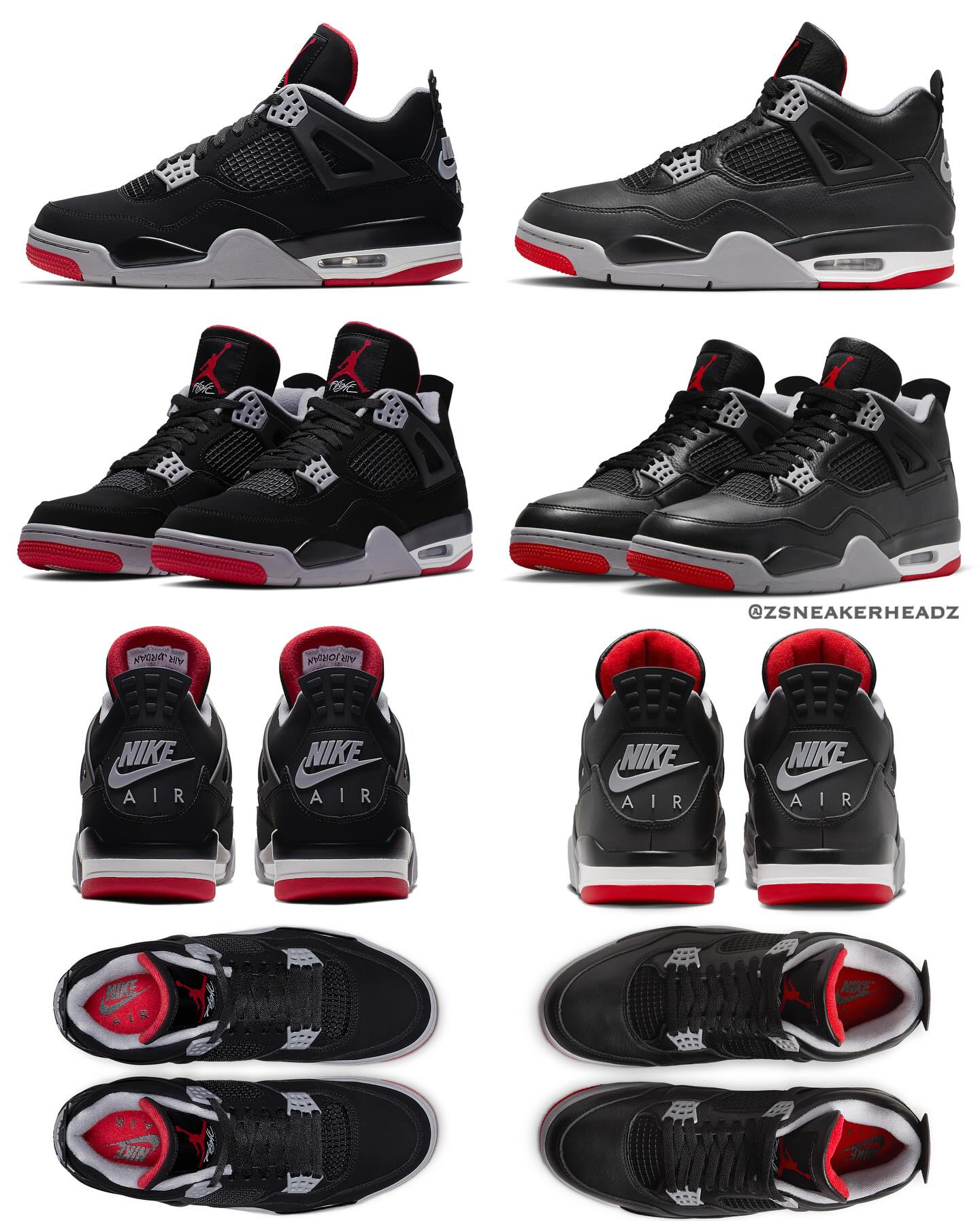 Air Jordan 4,AJ4,Bred Reimagin  「黑红 AJ4」国内抢先登场！跟之前版本对比来了！