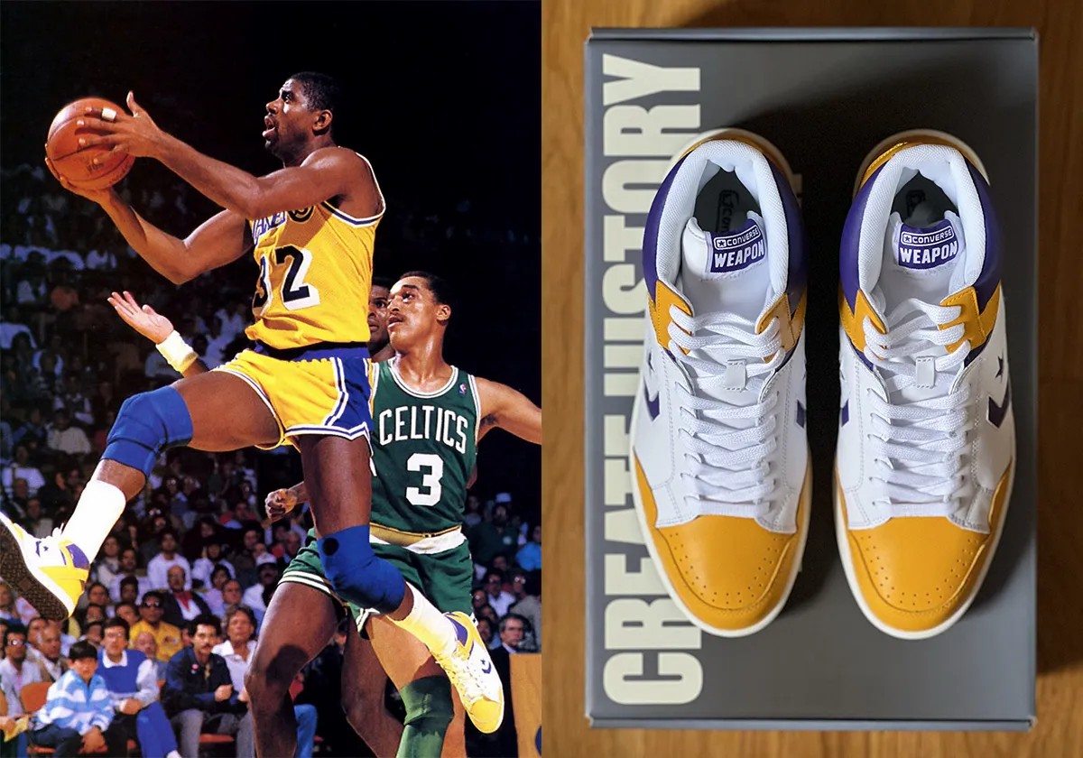 Converse,Weapon,Lakers  当年最火的「湖人战靴」回归了！只可惜...
