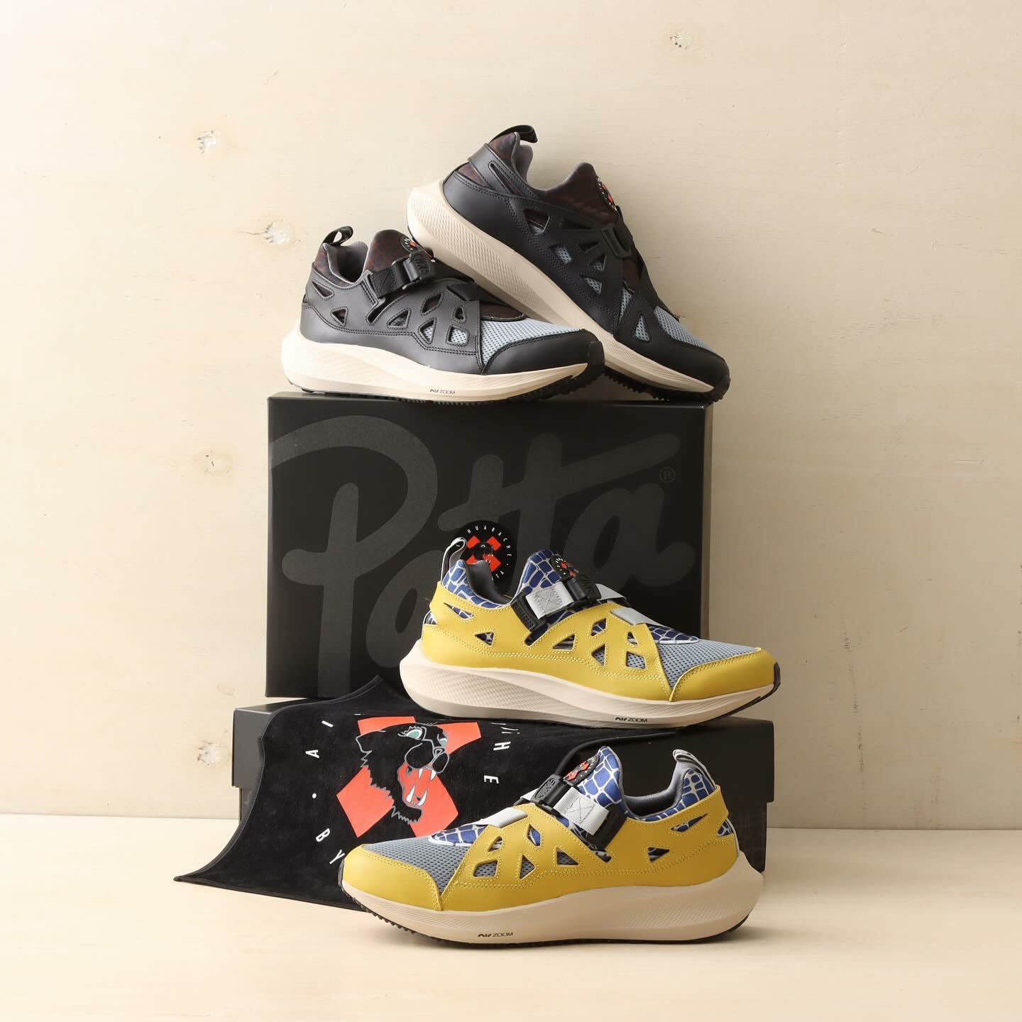Air Huarache Plus,Nike,Patta  Nike x Patta 新联名曝光！这鞋型头一次见！