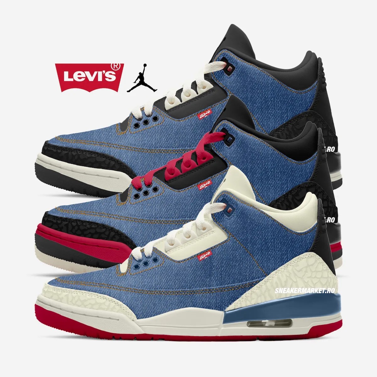 Levi's,Air Jordan 3,IH7959-400 突发!多双「Levi's x Jordan 新鞋」泄露!日期是... Levi's,Air Jordan 3,IH7959-400 突发!多双「Levi's x Jordan 新鞋」泄露!日期是...