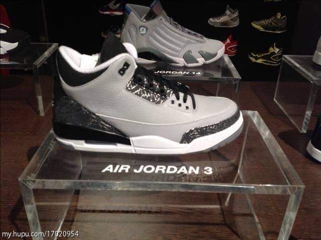 Air,Jordan,3全新狼灰/金属银  Air Jordan 3 Retro 灰黑白配色实物曝光