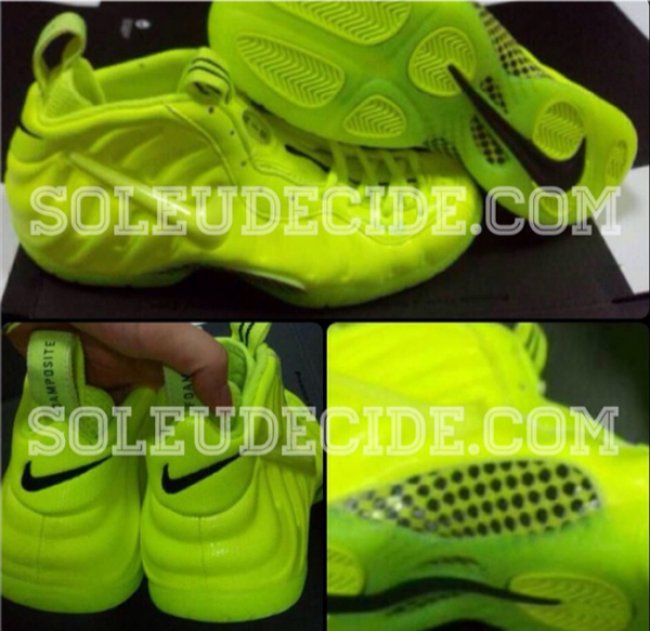 球鞋资讯,球鞋新闻,时尚杂 624041-700 Nike Air Foamposite Pro "Volt" 实物曝光