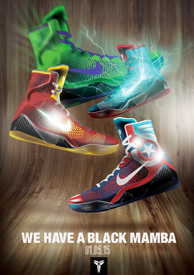Doms,Real作品——复仇者联  复仇者联盟专属 Nike Kobe 9 Elite