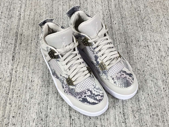 华丽蛇纹,Air Jordan 4 Premium “Snakeskin” 实物新图-品牌资讯-品牌天地-乐驼网