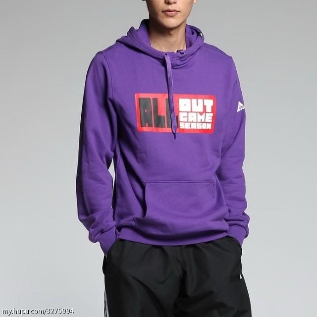 adidas G hood 2 连帽套衫运动卫衣 紫色P717