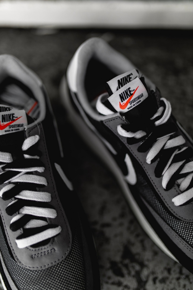 黑灰 sacai x nike ldwaffle 最新实物图来了 !