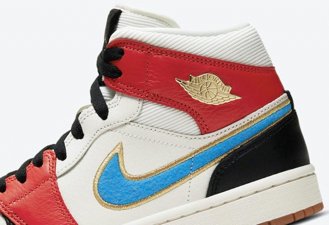 金属飞翼logo全新airjordan1mid即将发售