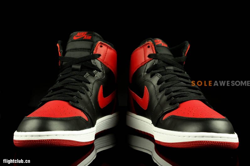 air jordan 1,aj1 AJ1黑红555088-023 AIR JORDAN 1 OG ＂Bred＂ 清晰图赏