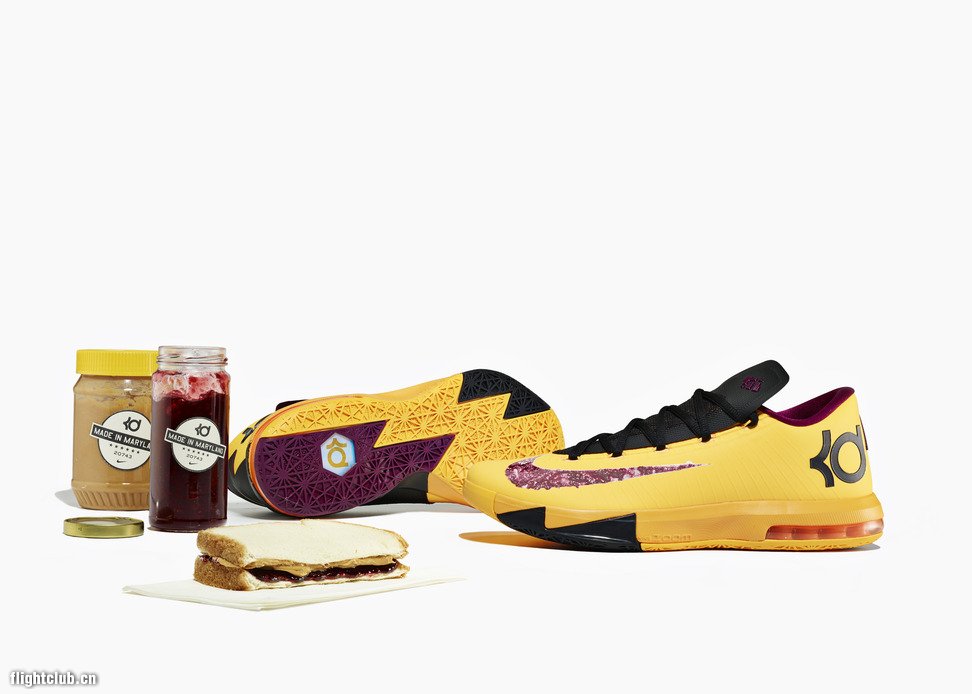 KD6 花生酱和果冻 Nike KD 6 'Peanut Butter and Jelly' 官方图片欣赏