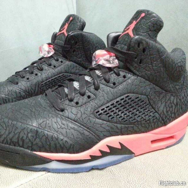 air jordan 5,aj5 Infrared 23 Air Jordan 5 3Lab5 黑红爆裂实物图赏