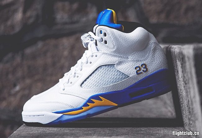 air jordan 5,aj5 AJ5白蓝尼 【视频】Air Jordan 5 ＂Laney＂ 实物上脚欣赏