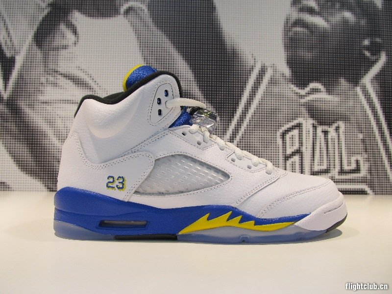 air jordan 5,aj5 AJ5白蓝尼 Air Jordan 5 ＂Laney＂ 实物图赏