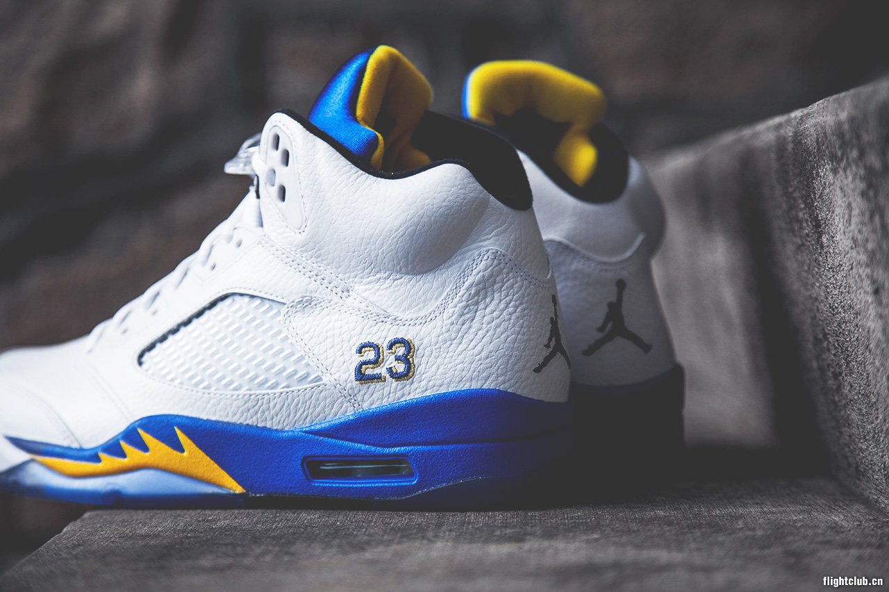 air jordan 5,aj5 AJ5白蓝尼 Air Jordan 5 ＂Laney＂ 实物高清图赏