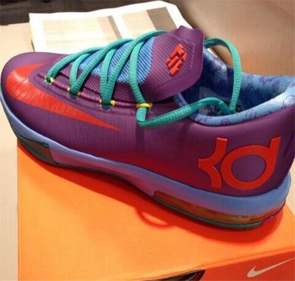 杜兰特 女款KD6 Nike KD6 GS "Rugrats" 紫橙新配色实物曝光