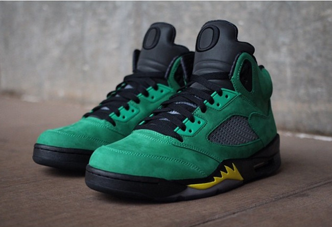 AJ5俄勒冈鸭子 AJ5俄勒冈鸭子发售 Air Jordan 5 ＂Oregon Ducks＂ 更多实物图赏（8P）