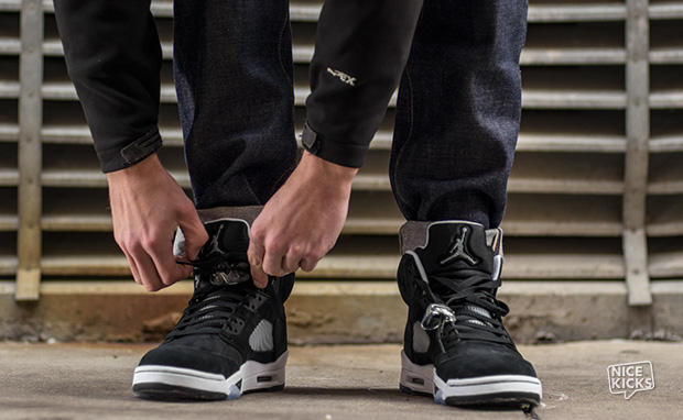 air jordan 5 "oreo" 上脚搭配实拍欣赏 aj5奥利奥搭配裤子 球鞋资讯