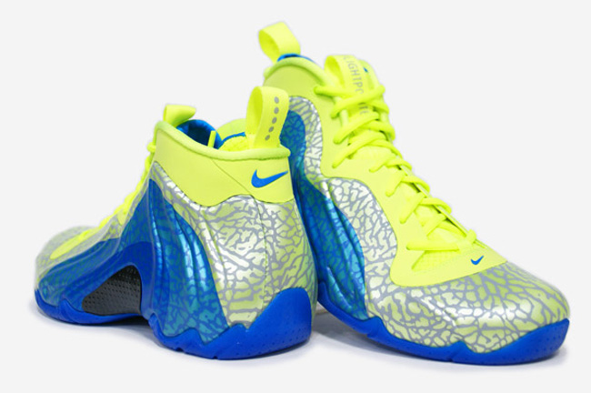 Nike,Air,Flightposite,Exposed, Volt 616765-700 Nike Air Flightposite Exposed 荧光绿配色实物图赏