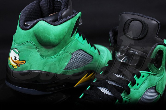 aj5 俄勒冈鸭子 AJ5俄勒冈鸭子454803-535 Air Jordan 5 ＂Oregon Ducks＂ 高清实物图赏