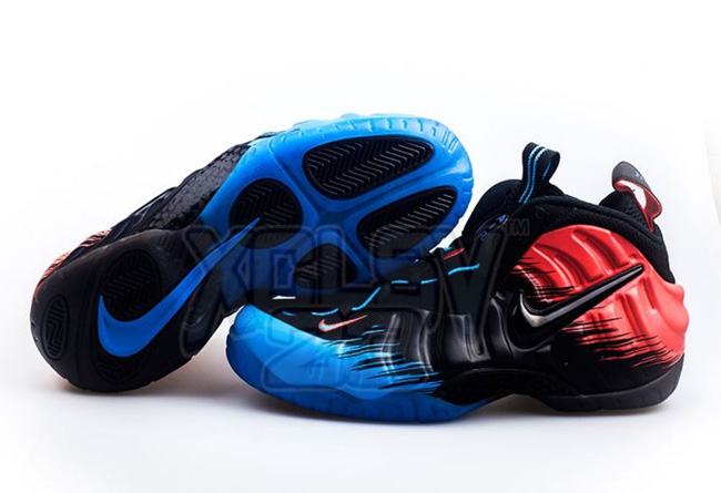 Nike Air Foamposite Pro Spider 蜘蛛侠泡616750-400 Nike Air Foamposite Pro ＂Spiderman＂ 实物图赏