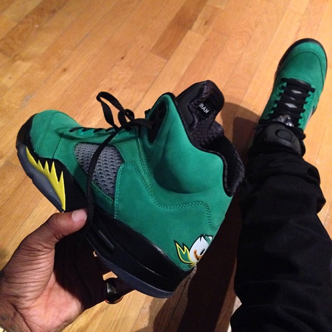 Air Jordan 5 AJ5俄勒冈鸭子 说唱歌手神奇小子网晒 Air Jordan 5 Oregon Ducks