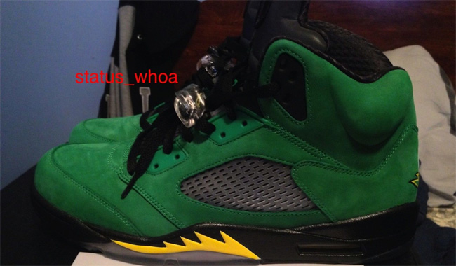 454803-535,Air Jordan 5 Oregon AJ5鸭子454803-535俄勒冈 Air Jordan 5 ＂Oregon Ducks＂ 更多实物实拍图片