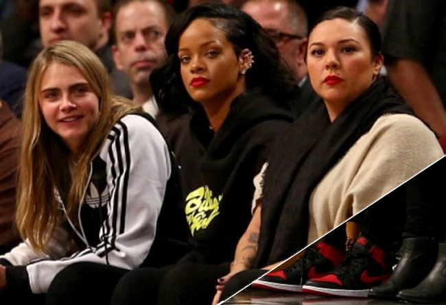 AJ1黑红明星上脚,Rihanna,蕾哈娜,Sneakerh AJ1黑红明星上脚 Rihanna 蕾哈娜上脚黑红 Air Jordan 1 ＂Bred＂