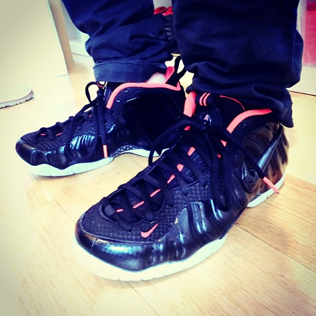 黑粉泡,Foamposite,Foamposite Pro, 碳纤维yeezy 616750-001 黑粉泡 Nike Air Foamposite Pro ＂Solar Red＂上脚实拍